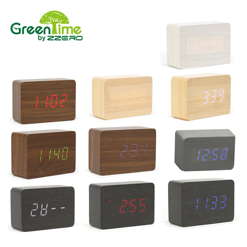 Wood Led Small Table Clock Electronic Desk Clock Digital Clock Wood Desktop Alarm Clock Desk Clock Digital Alarm Clockclock Digital Aliexpress