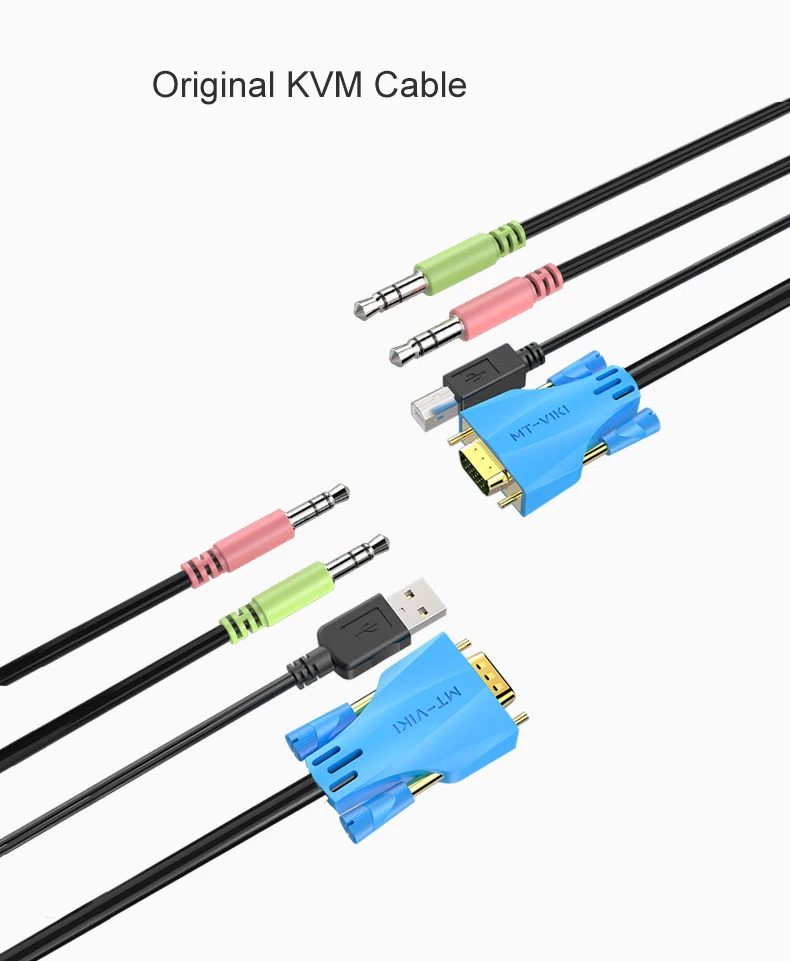 MT-Viki дизайн высокого класса VGA USB KVM переключатель 2 порта Hotkey проводной пульт дистанционного управления с аудио микрофоном кабель адаптер питания