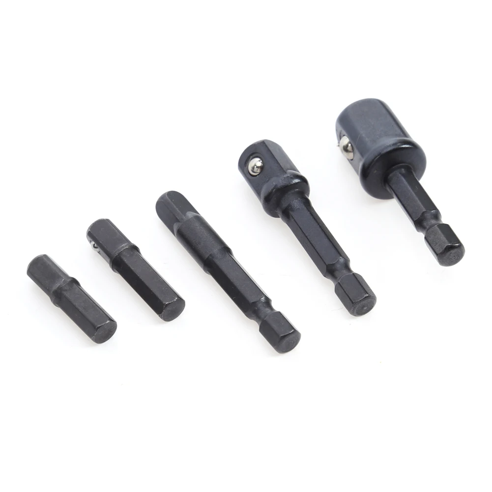 

5 Pcs/Set Socket Adapter Set Hex Shank for Pneumatic Screw Driver Electric Screw Driver
