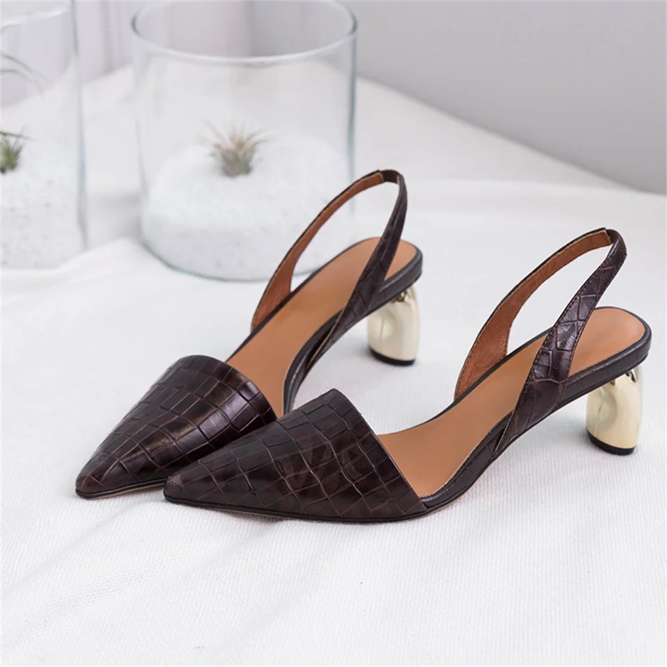 

Spring and summer fashion women's shoes high quality comfortable sandals shaped 5 CM heels pointed toe women shoes size 34-40