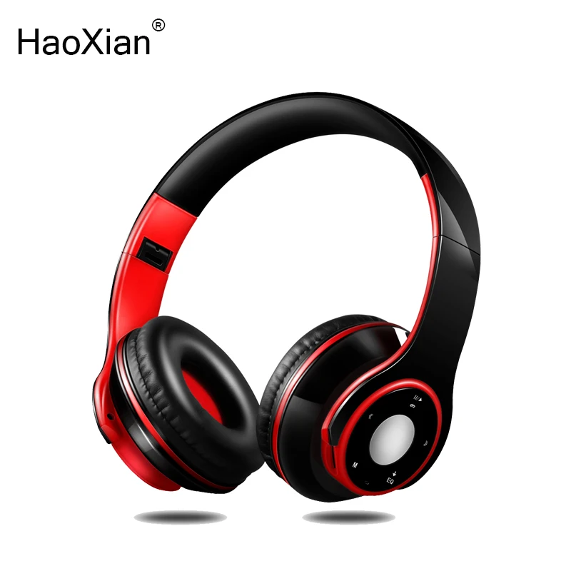 Беспроводные Bluetooth наушники HaoXian стерео гарнитура с басами Складные портативные