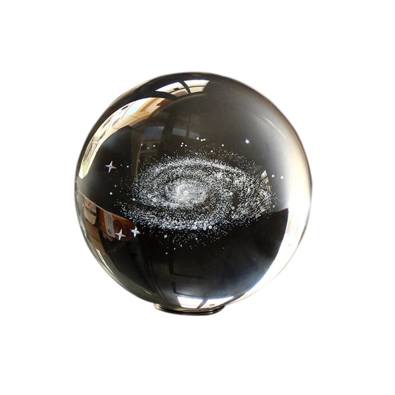 6 см хрустальный шар кварц фэншуй фотография стекло кристаллы ремесло путешествия сфотографировать домашний декоративный шар подарок 3D лазер Galaxy