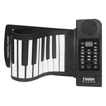 

Multi Style Portable 61 Keys Flexible Roll Up Piano Portable Silicone MIDI Soft Keyboard Piano