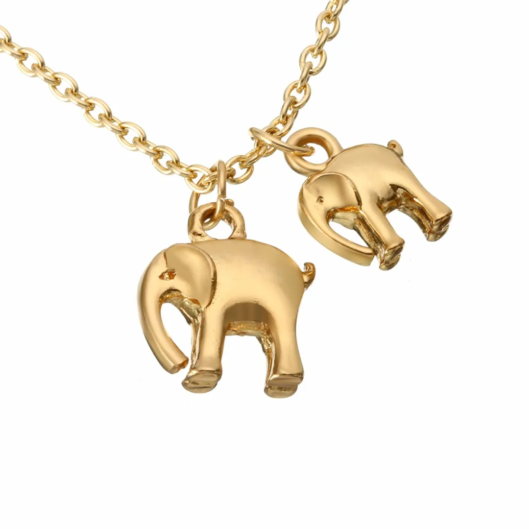 Cute Elephant Pendant & Necklaces Charming Chain Necklace Vintage Animal Choker Necklace Fashion Jewelry Gift Shellhard