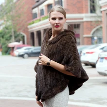 Подлинная точка норковая шаль плащ пальто женское пальто Соболий мех куртка последняя зима