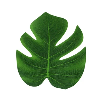 

200pcs/lot 7.87 Inch Monstera Branch Palm Fern Green Turtle Leaves Garden Home Decor Artificial Grass Plant Faux Foliage Tree