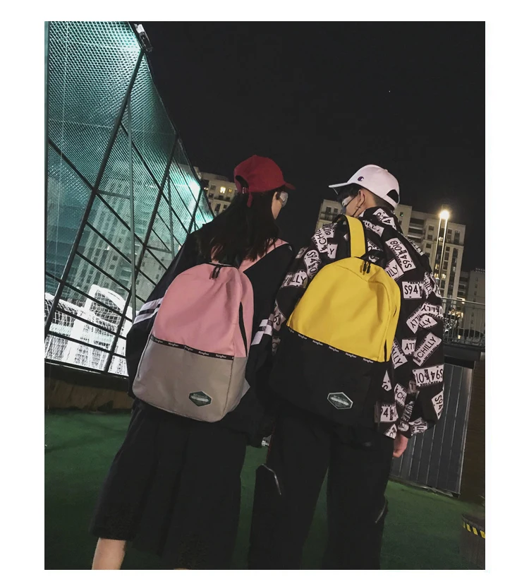 Menghuo Panelled Backpack Women School Backpack for Teenage Girl Fashion Men Travel Bag Unisex Rucksack Bolsas Mochila Sac A Dos_10 (10)
