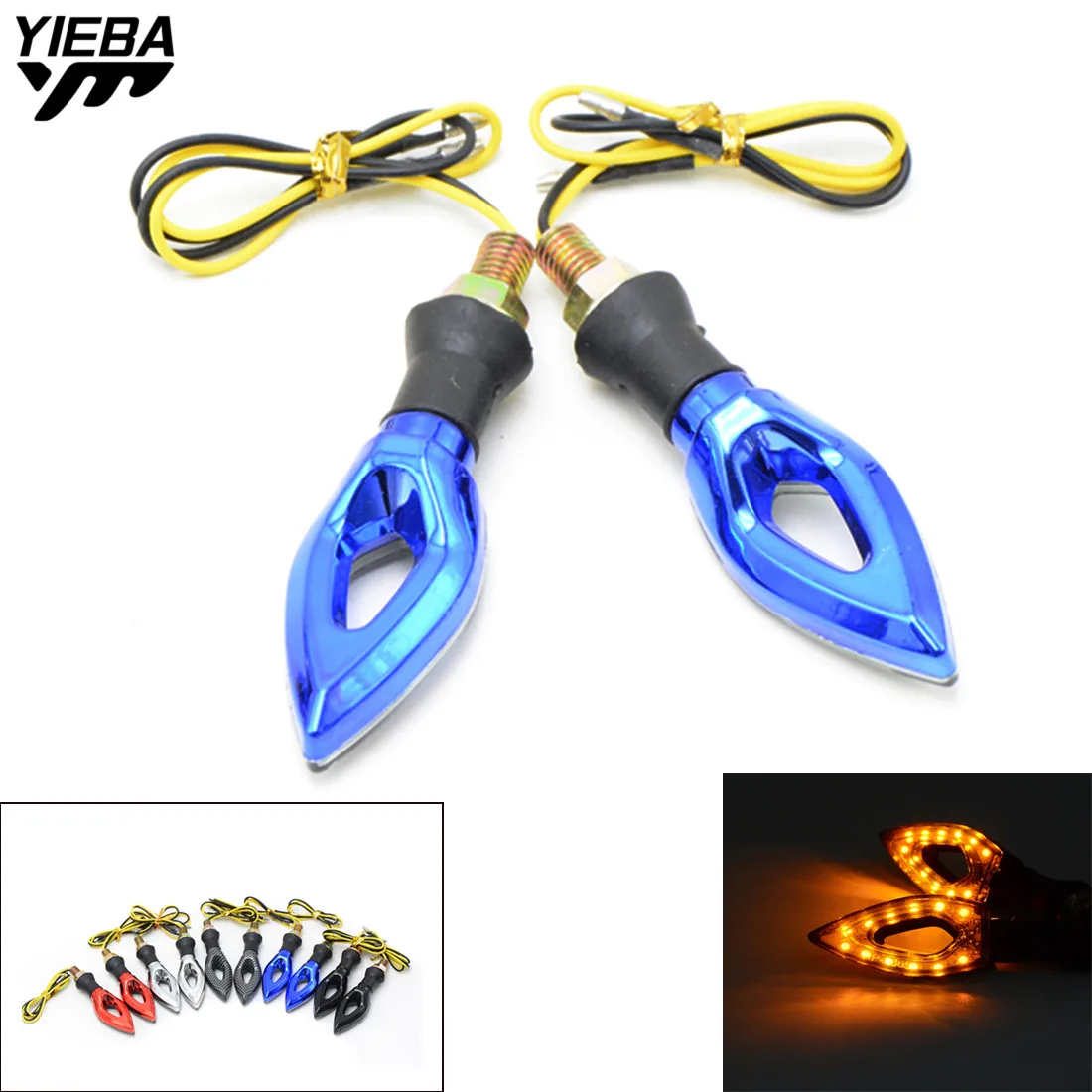 12V LED MotorcycleTurn Signal Amber Light Lamp for KTM 390 200 125 Duke RC125 RC200 RC390 13-15 kawasaki ZX250R ninja 250 ex250