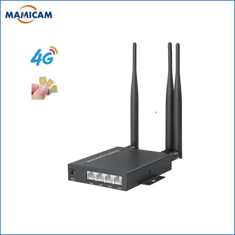 Разблокированный 3g 4G sim-карта маршрутизатор с 3 5dbi антеннами промышленности 4G модуль беспроводной Wi-Fi маршрутизатор для Wi-Fi ip-камеры и AHD камеры