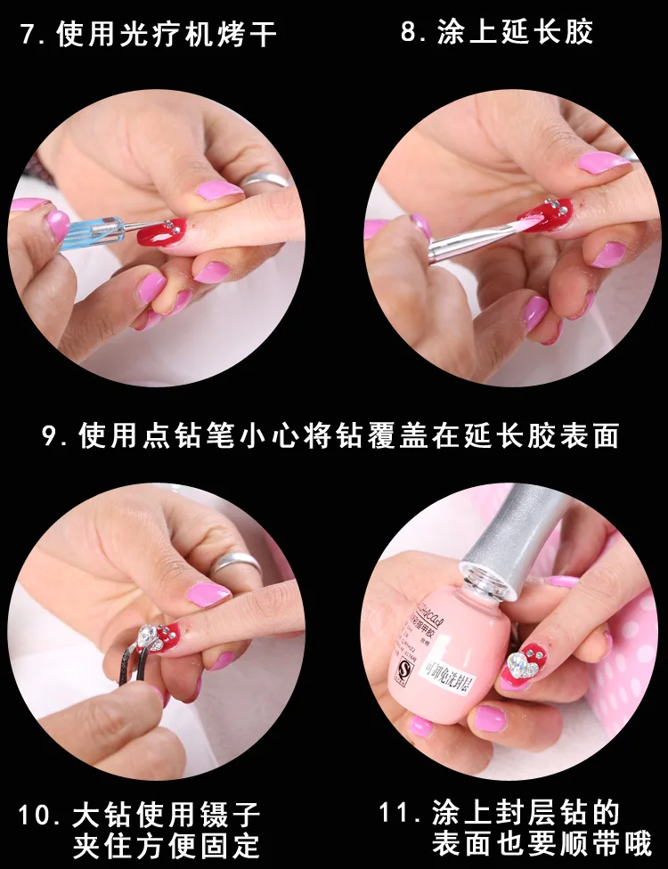 Decorações da Arte para Unhas Encantos da Etiqueta do Unha Jóias para o Gel do Prego Super Bling Vidro Strass 3d Liga - Polonês Ferramentas-1630 100 Pçs 6 Cheap Strass e decorações