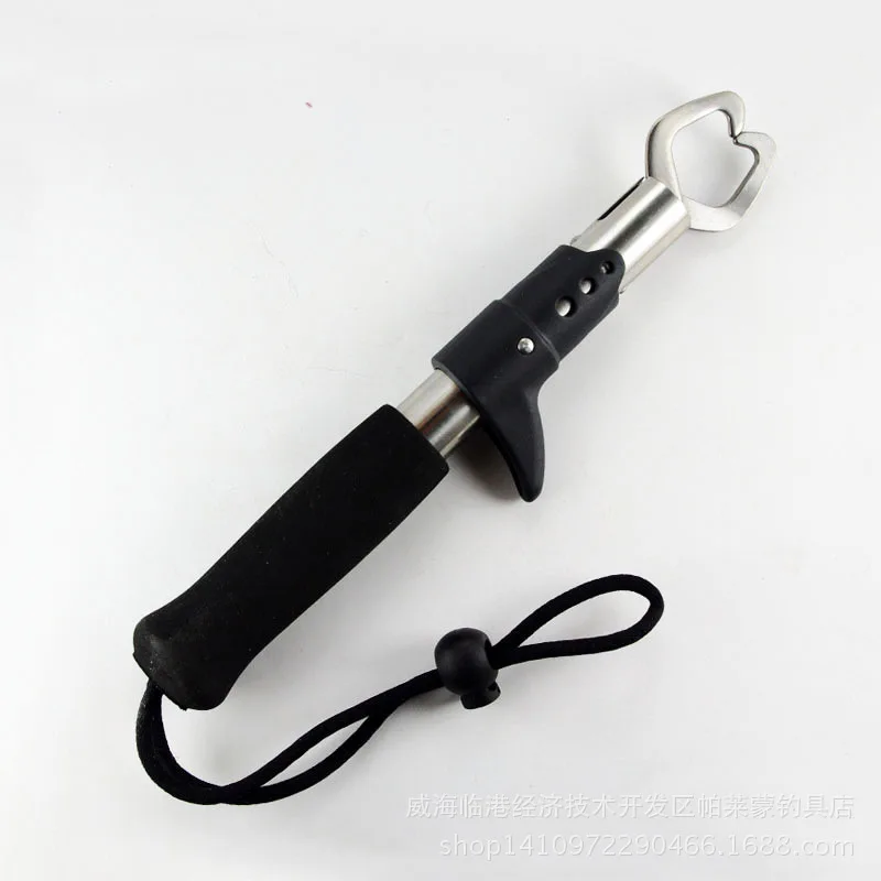 

Stainless Steel Fishing Pliers Black Handle Fish Grip Gun Type