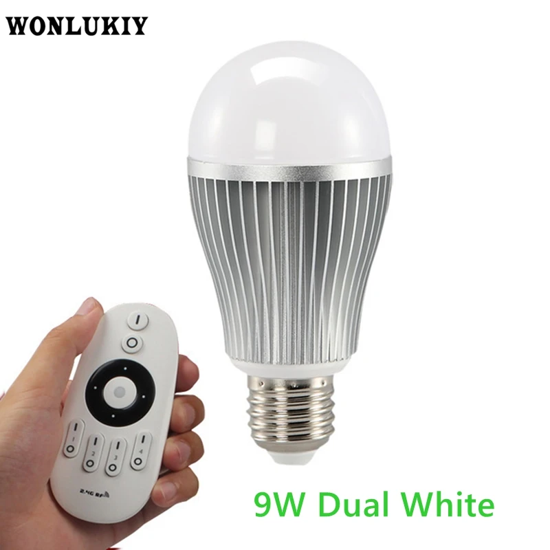

Mi.Light 9W E27 Led Bulb Dual White 2.4G RF Remote Controller iBox With IOS/Android System Control 2700K-6500K Mi light Bulb
