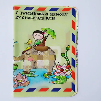 

The envelope elephant girl Travel Passport Cover,Business Porte Carte Simple,14*9.6CM ID Card Bag,PVC Leather Credit Card Holder