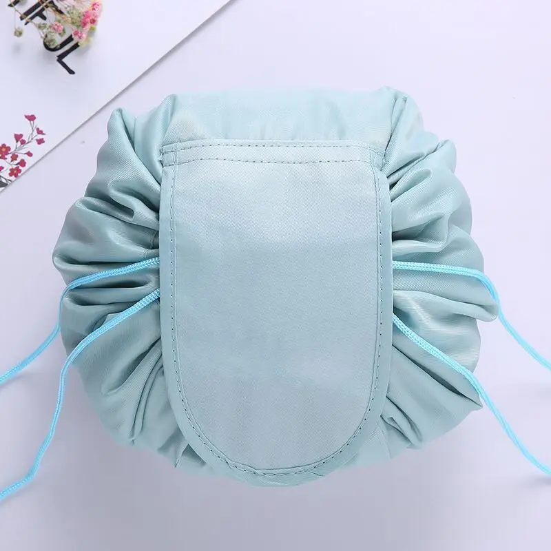 

Cosmetic Bag Professional Drawstring Makeup Case Women Travel Make Up Organizer Storage Pouch Toiletry Wash Kit
