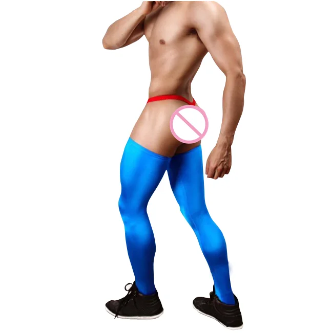 Himealavo Sexy Men's Nine Points Velvet High Elastic Stockings Men's Sports Plastic Leg LStocking Soft Pantyhose for Men