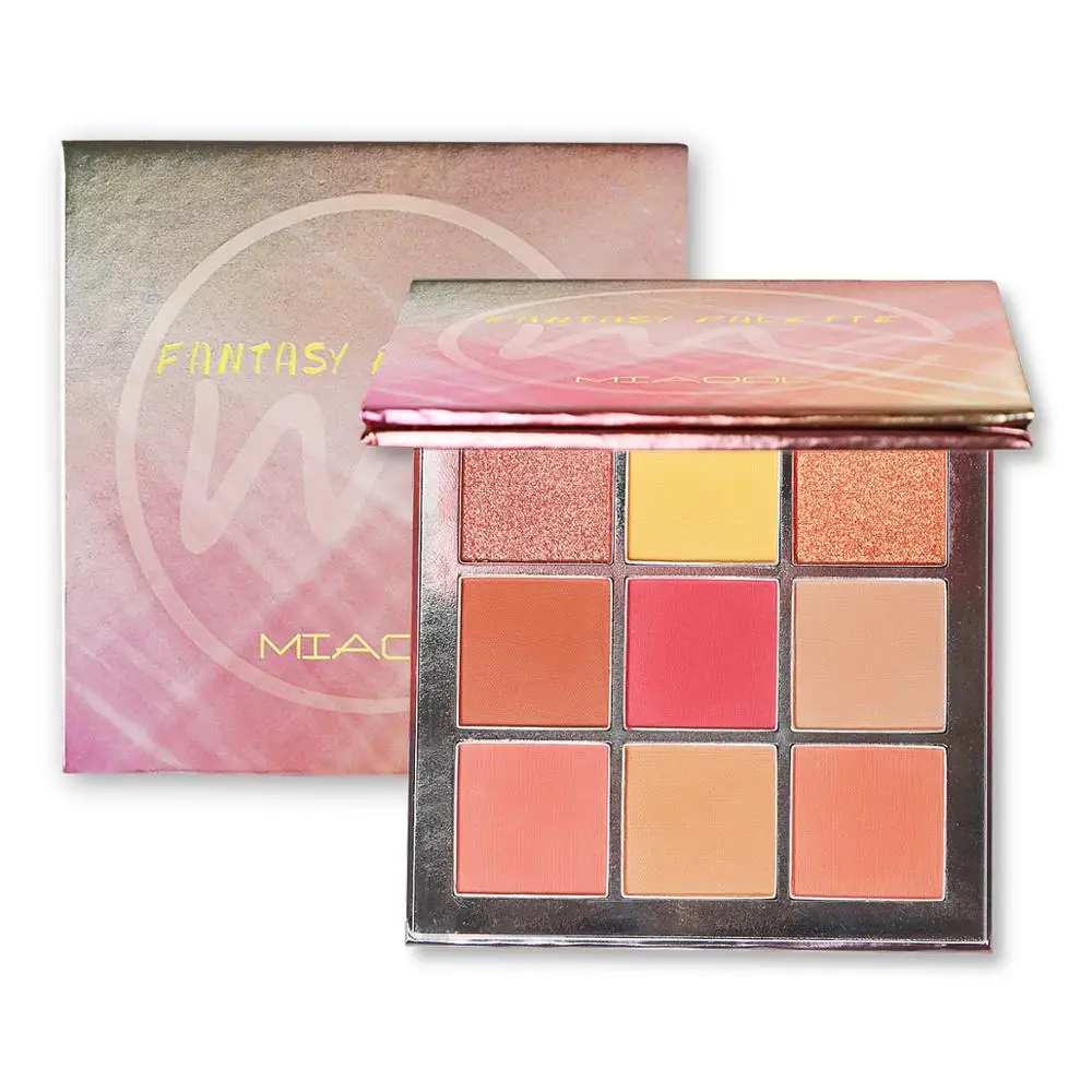 

MIAOOL Nude Shinning Eyeshadow Palette 9 Color Shimmer Matte Palette Highly Pigmented Warm Yellow Sexy Eyeshadow Makeup Palette
