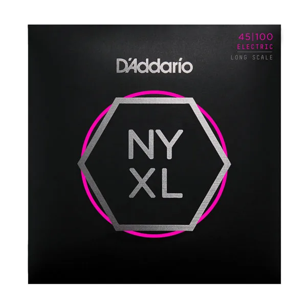 D'addario NYXL с никелевой обмоткой для бас-гитары, Длинные весы, NYXL4095 NYXL45100 NYXL45105 NYXL50105 NYXL45130(5-струны для бас-гитара - Цвет: NYXL45100