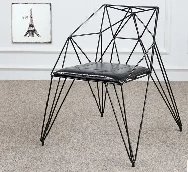 Обеденный стул алмаз выдалбливают провода стулья. Мебель в стиле лофт, дизайнерские стулья из кованого железа