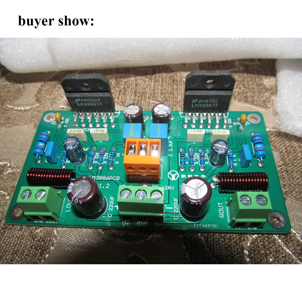 Lusya HiFi LM3886TF стерео усилитель собранная плата 68 Вт + 2 0 канальный аудио 4ом 50 * 2/38 8ом