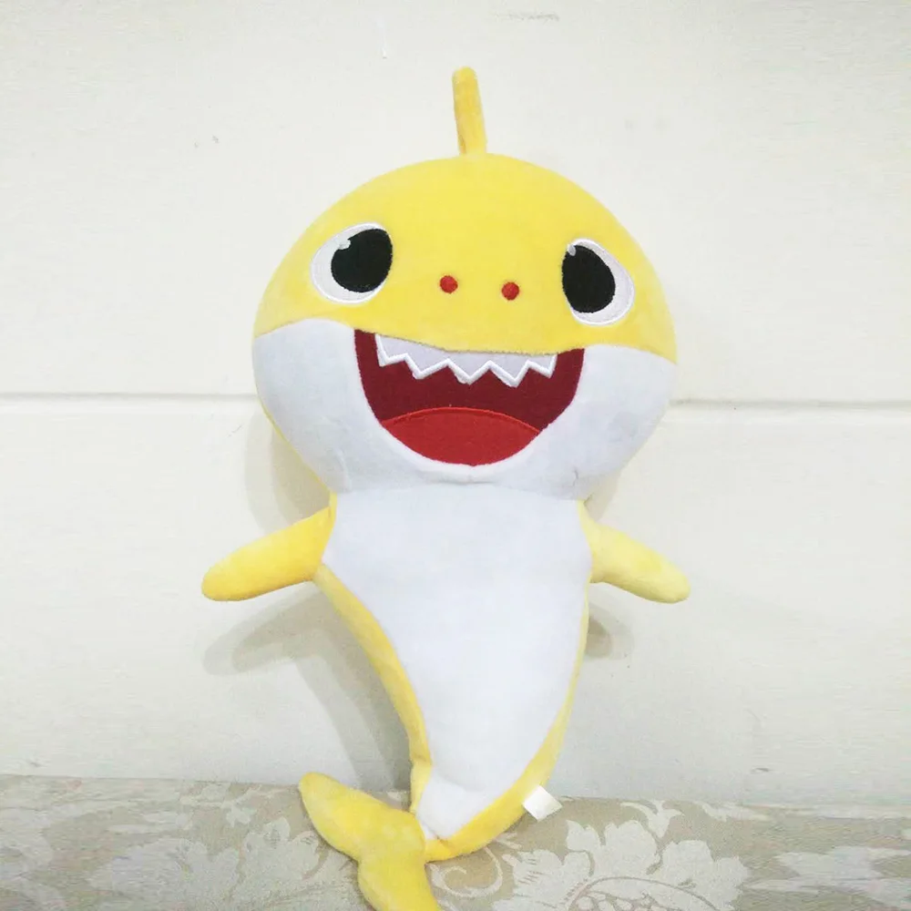 

35cm musical shark toy soft plush infant toy popular stuffed & plush animals Mommy daddy Shark Singing Plush dolls toys for baby