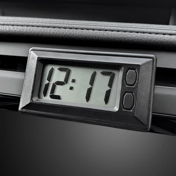 

Car Ornament Automotive Clock LCD Digital Display Auto Watch Vehicle Auto Interior Decoration Self-Adhesive Stick-On Ultra-thin