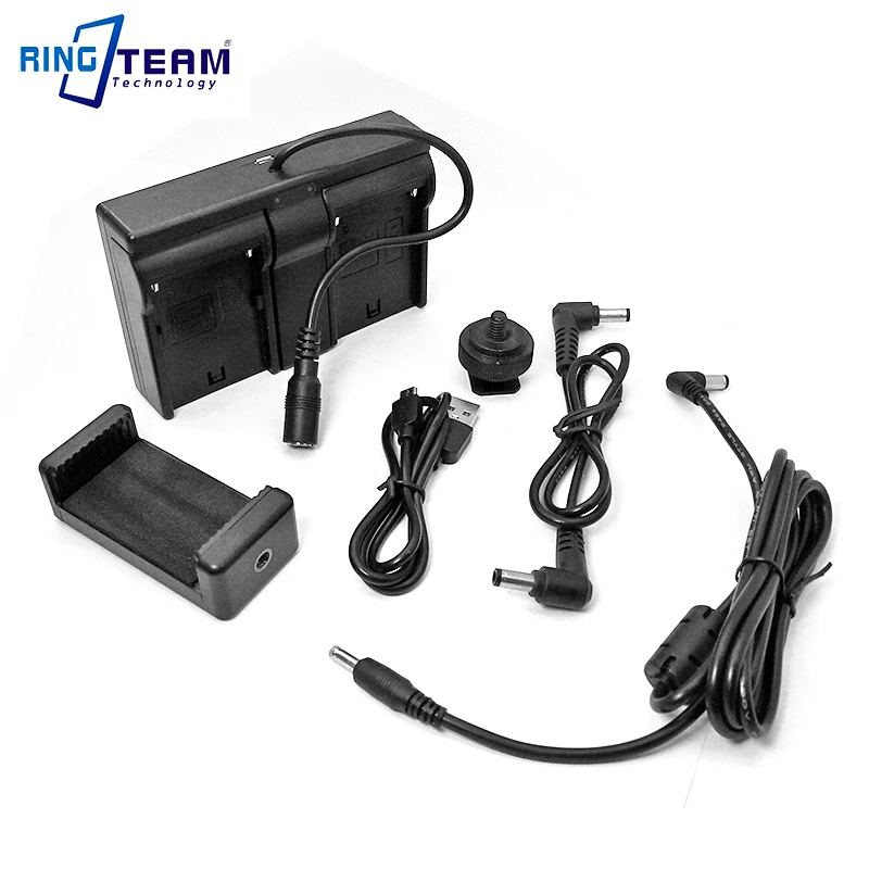 Npf970 Battery Dual Charger Cradle Supply Kit Power For Nikon Canon Panasonic Sony Camera