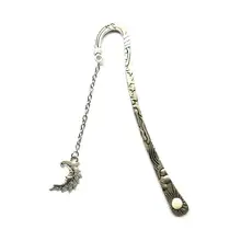 Солнце и луна линии звезды светящиеся волосы булочка ретро пятиконечная звезда светящаяся металлическая флуоресцентная Форма Луны кулон Закладка