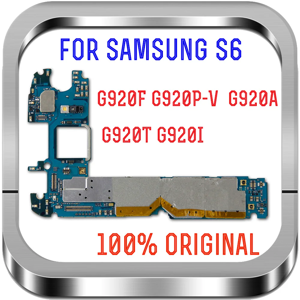 100% Оригинальные разблокированные логические платы для Samsung Galaxy S6 G920A G920T G920V G920F G920I