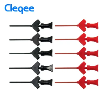 

Cleqee P5003 10Pcs mini grabber SMD IC test hook clip jumper probe Logic Analyzer Testing Accessories