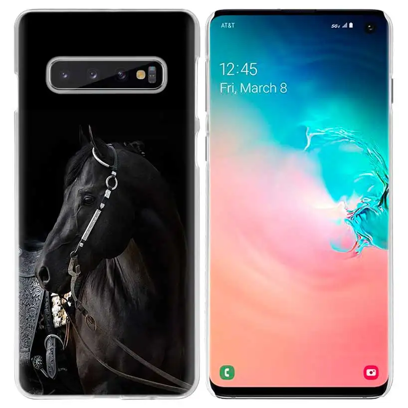 Horse чехол в виде животного для samsung Galaxy S10 5G S10e S9 S8 M30 M20 M10 J4 J6 плюс J8 Note 8 9 чистой твёрдой ПВХ чехол для телефона Fundas - Цвет: 02