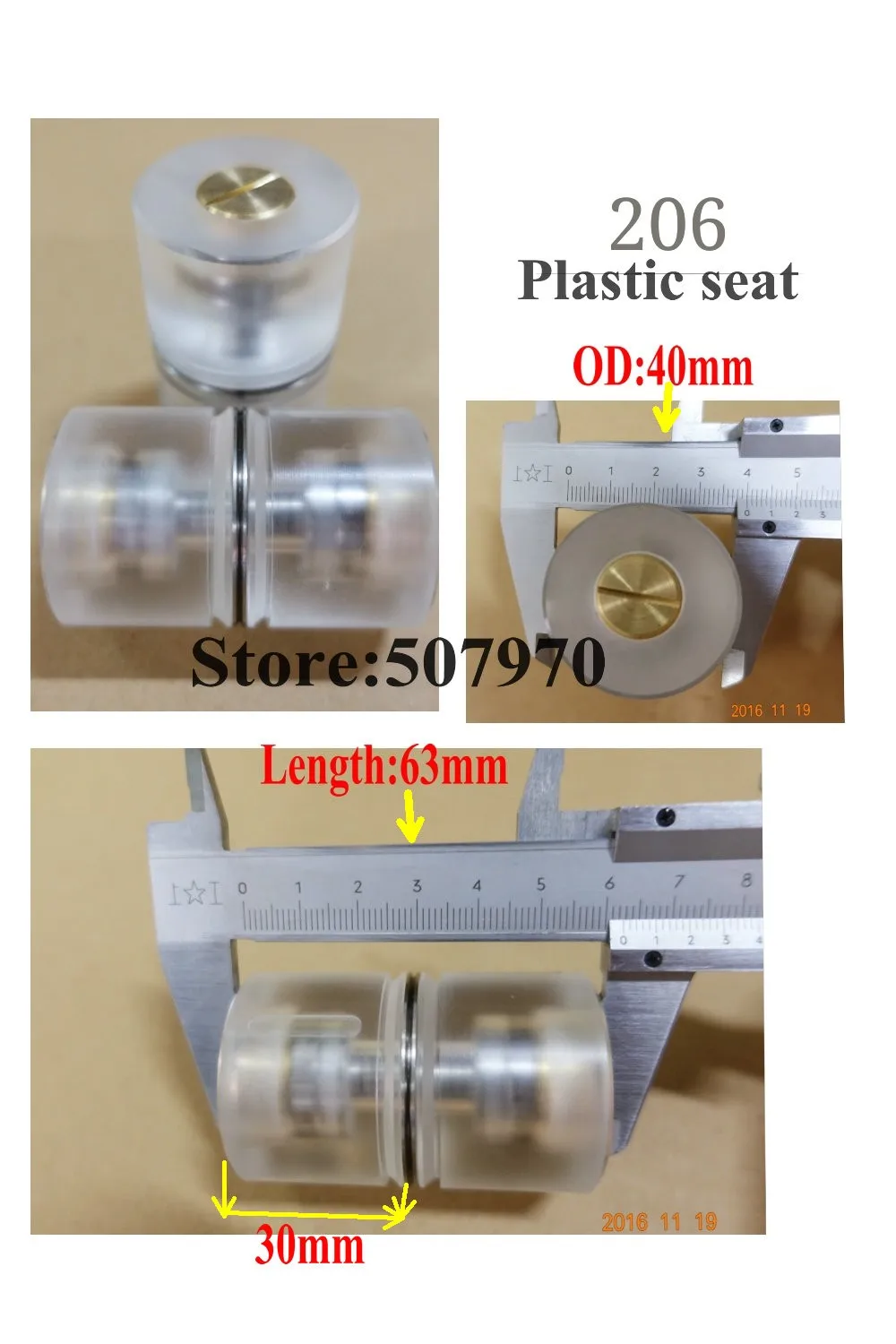 Пластик сиденье шкив выполните assembly206(od40* l63mm) для Провода Cut EDM машины