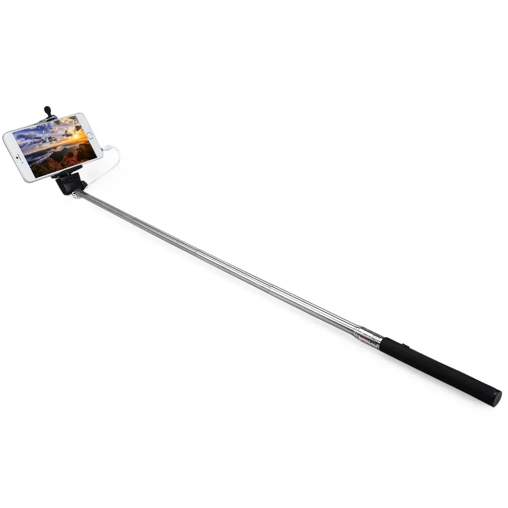 Z07 5s 100 см Выдвижная Ручной Selfie Stick с дистанционным кнопка спуска затвора 3.5 мм
