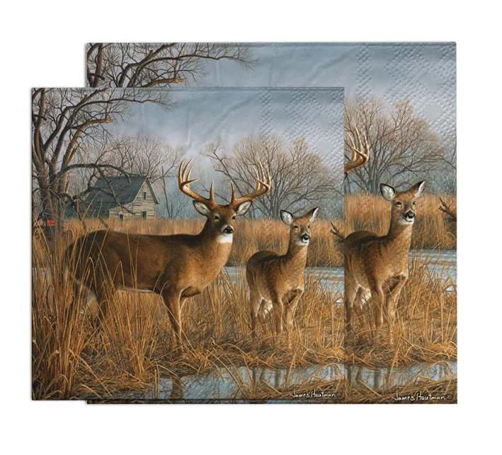 20 napkins deer paper napkins 25*25cm 2 ply animal napkins for