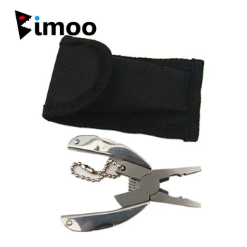 

Bimoo Mini Foldable Multiple Function Fishing Pliers Drill Line Cutter Outdoor Fishing Tool with Belt Mount Pouch