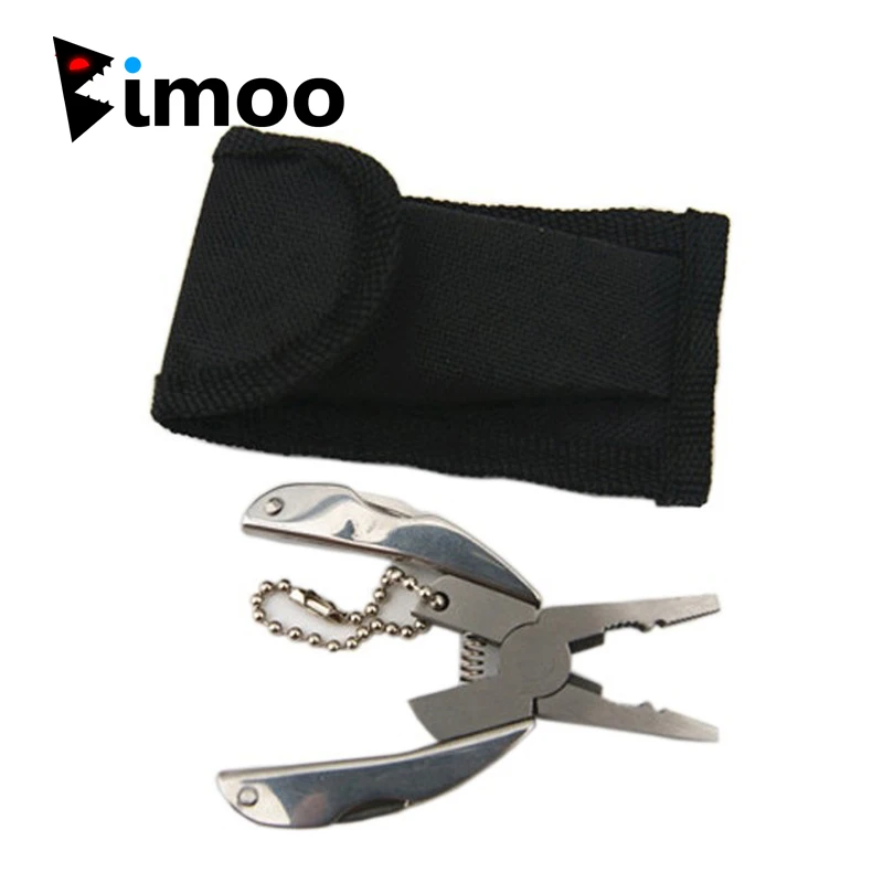 Bimoo البسيطة طوي متعددة الوظائف كماشة الصيد خط الحفر القاطع أداة الصيد مع حزام جبل كيس