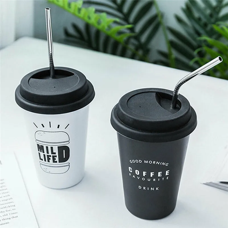 Voyage 450 ml isotherme chaud Tasse Réutilisable Eco Friendly avec couvercle amovible Café Thé