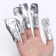 100pcs/box UV Gel Nail Polish Remover Pads Tinfoil with Eco-friendly Cotton Manicure Nail Art Remover Tool Nail Care Tools