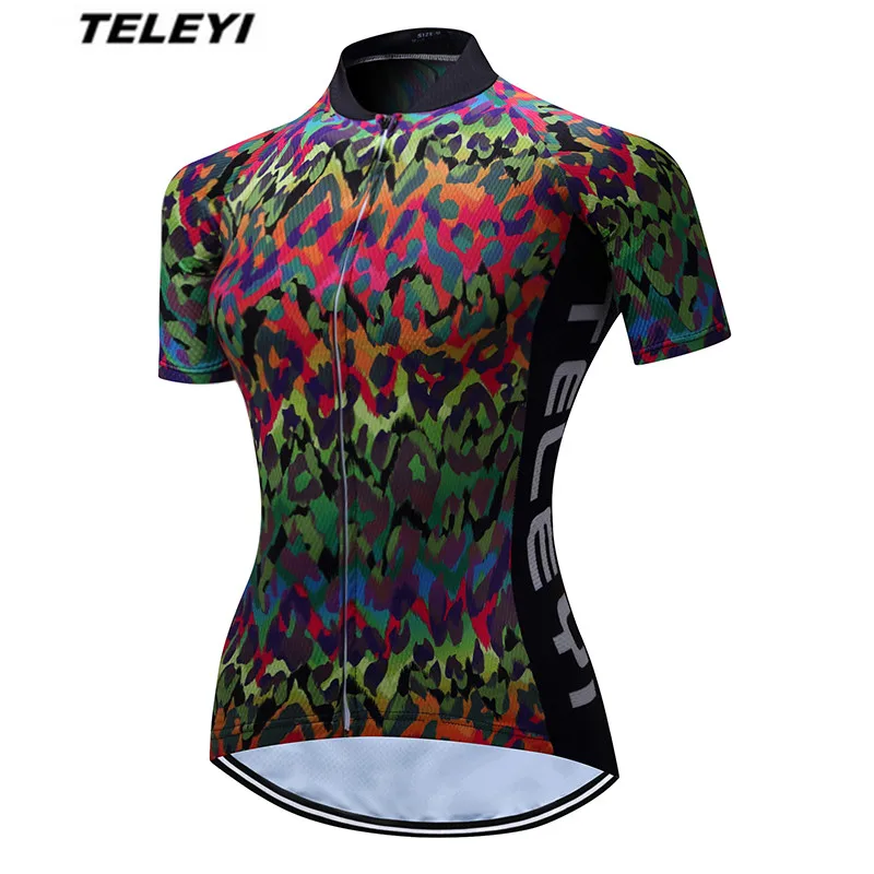 2017 TELEYI Colorful Cycling Jersey top women Cycling clothing bicycle ...