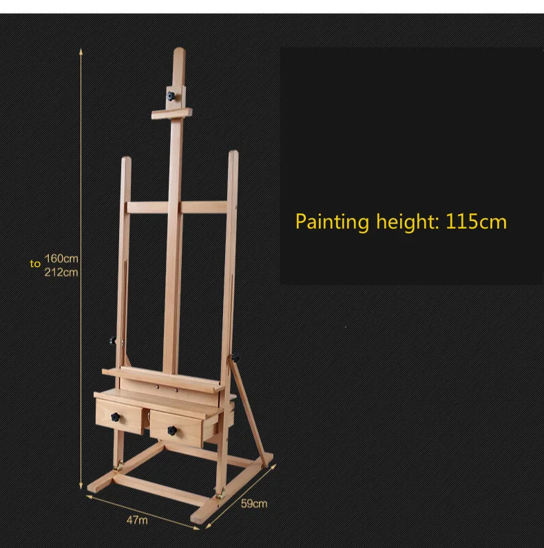 Двойной выдвижной ящик мольберт Chevalet En Bois Artist подставка для картин акварель масляная краска мольберт стенд атрил Мадера художественные