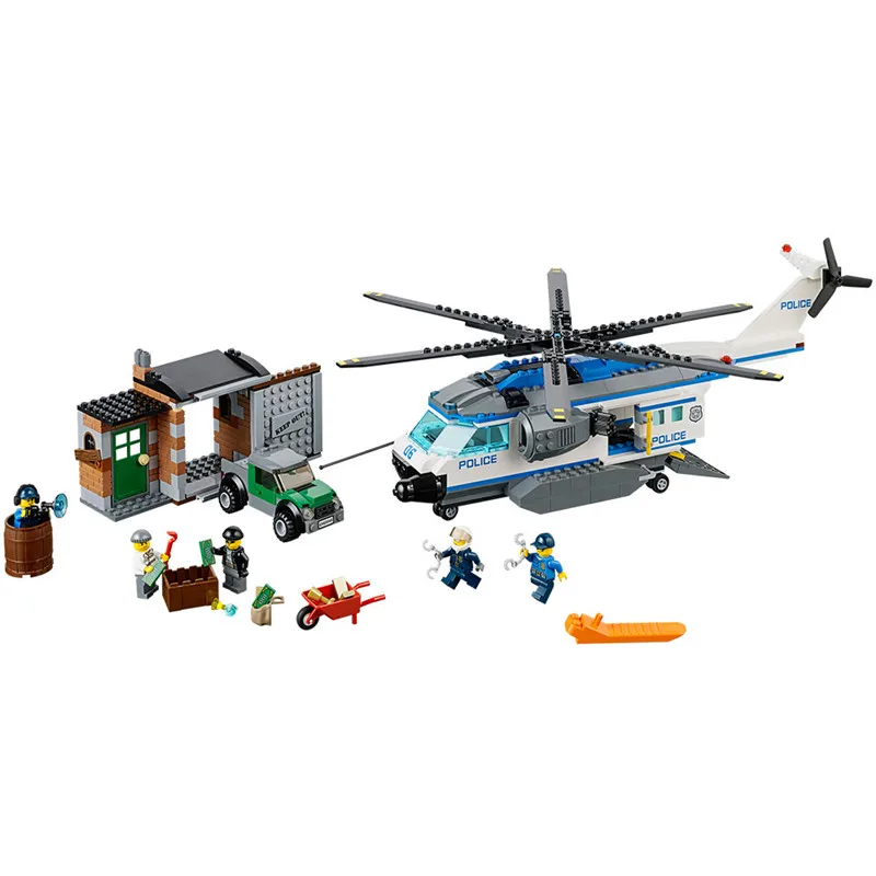 

Toy 10423 Police City  Helicopter Surveillance Policeman Building Blocks Educational Bricks Toys For Children