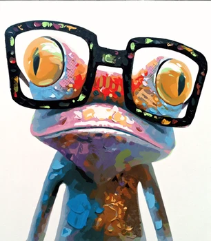 

Cartoon animals abstract frog dog owl Home Decor Painting picture By Numbers Handwork gift Draw On Canvas Living Room Wall Art