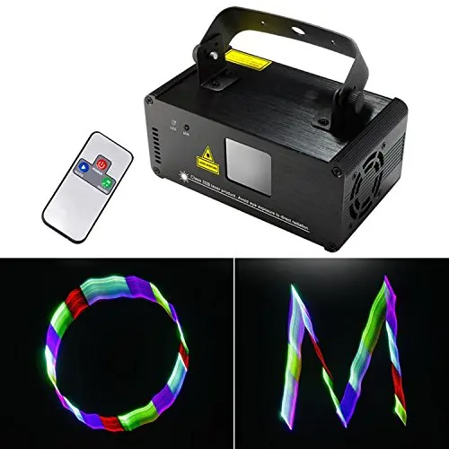 

Professional Xmas 3D Effect light RGB Laser Show Lighting DMX Scanner Party Light LED Projector Fantastic Full Color with Remote