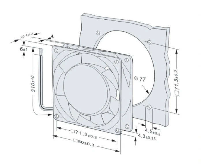 Long Life Ball Bearing type Aluminum AC 220V Axial Blower Fan 8cm(3") Cooling Fans 2pcs/lot use for electric cabinet