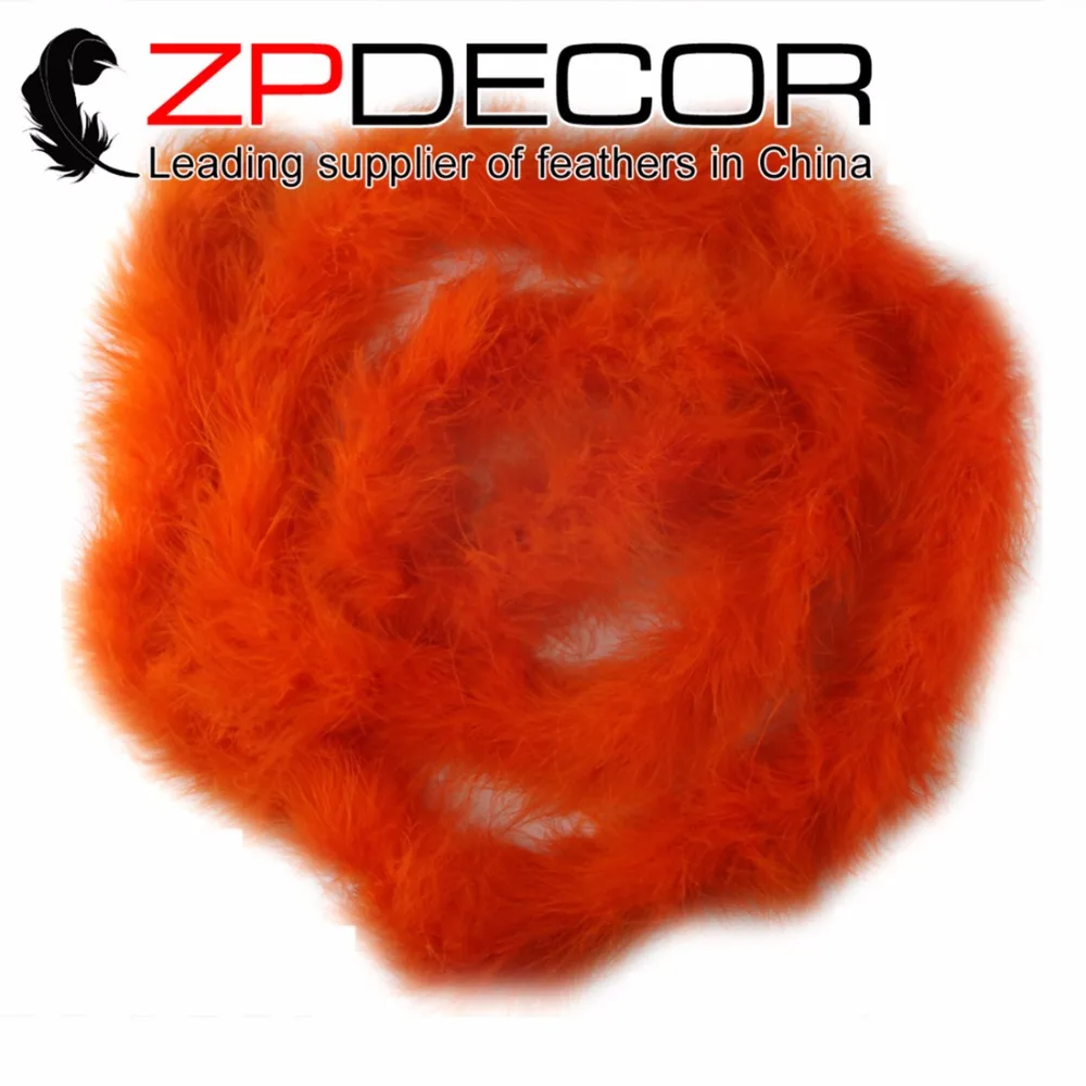ZPDECOR 20 Yards/Lot 20g Good Quality Orange Marabou Feather Boa For
