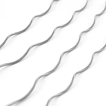 

Wave steel wire rope semi-finished product 1.8mm wire Twist Stainless Steel Cable Wire Rope No end cap clasp 7pcs/Lot