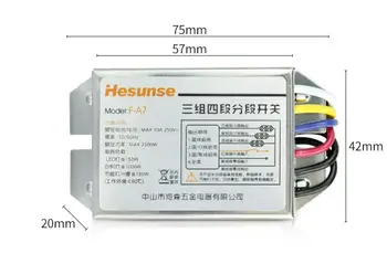 

F-A7 Hesunse 3 CH Digital Subsection Switch three Ways Receiver For Lighting Lamp