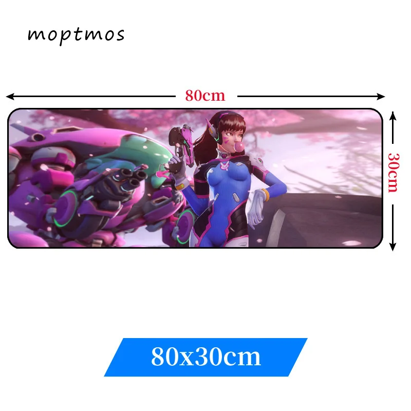 Overwatch Extra Large Gaming Mouse Pad Anime D.VA Mouse Mats Non-Slip Mousepad Mousepad for Laptop & PC (31.5