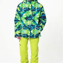 Phibee мужской водонепроницаемый лыжный костюм ветрозащитная Лыжная куртка лыжные штаны теплая зимняя одежда M8010