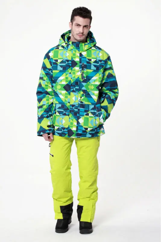 

Phibee Men Waterproof Ski Suit Windproof Ski Jacket Ski Pants Warmth Snow Clothes M8010