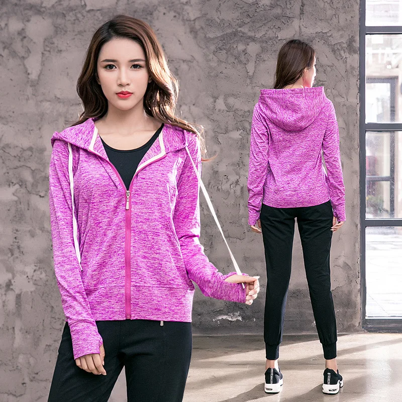 

Women Yogo Set Winter Long-sleeved jacket running thickening fitness yoga two-piece quick dry breathable sports suit YG